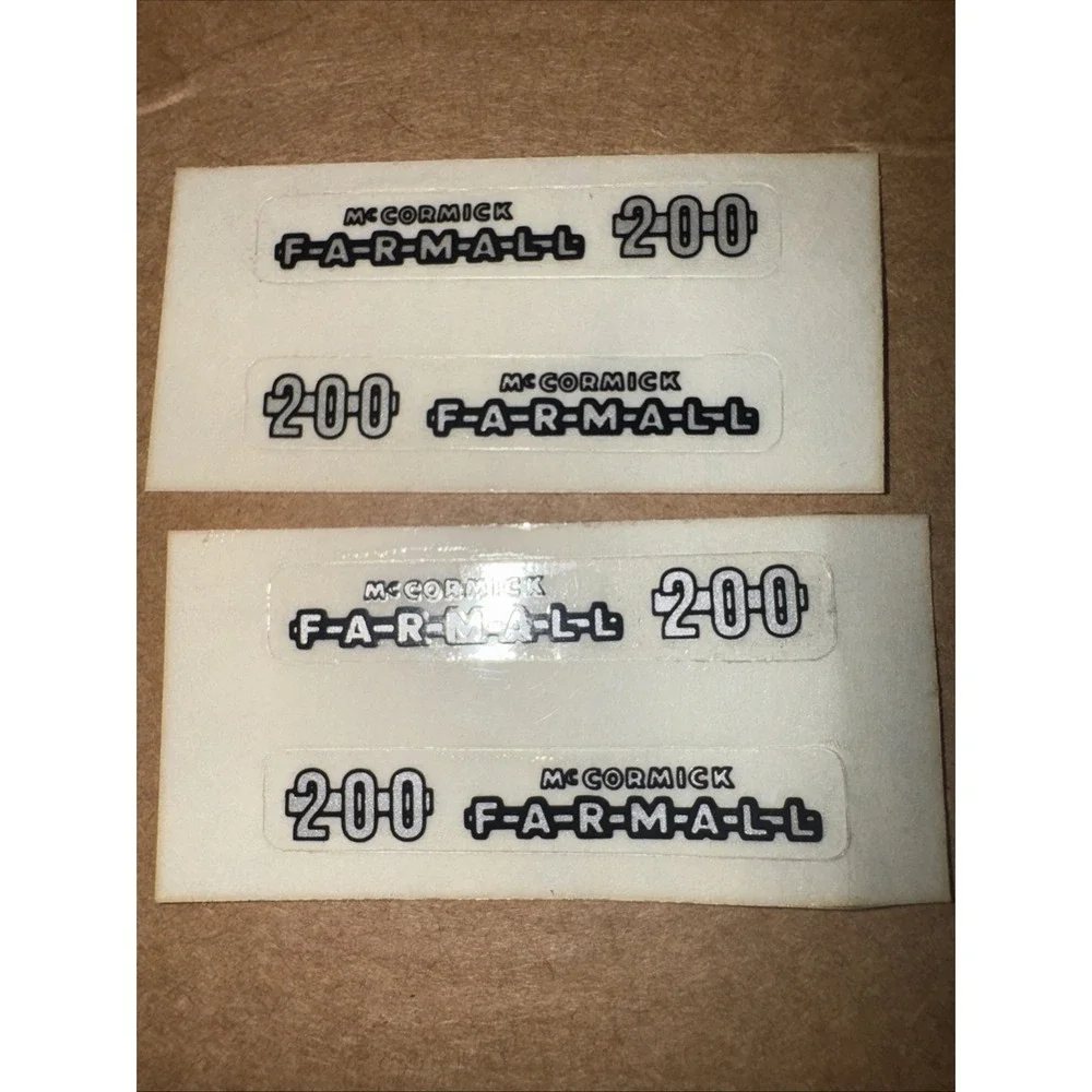 2sets 1/16 Scale McCormick Farmall 200  Farm Toy Tractor Decals  NOS